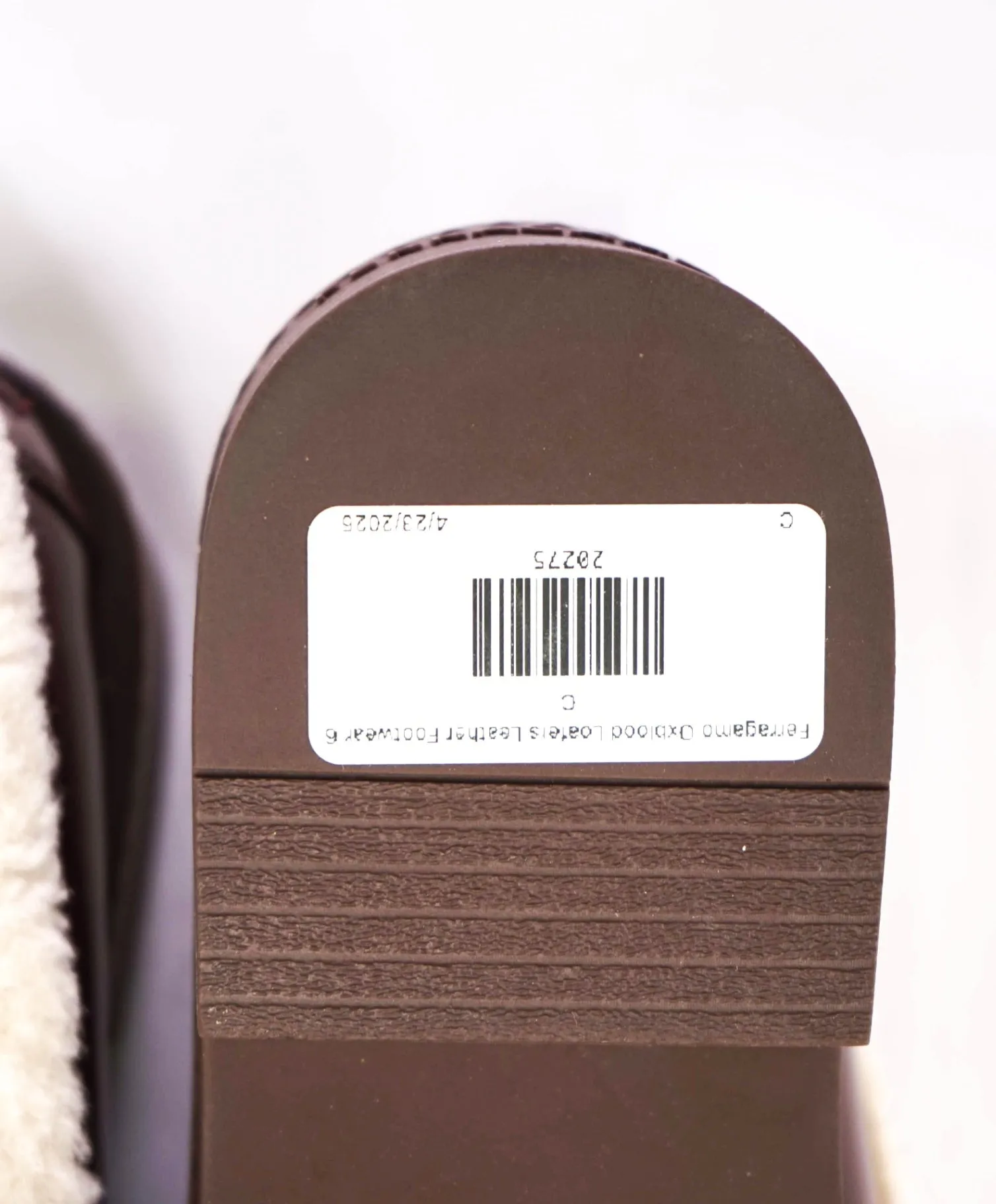 $1,190 Ferragamo Vara Bow Genuine Shearling Lined Loafer 6 C