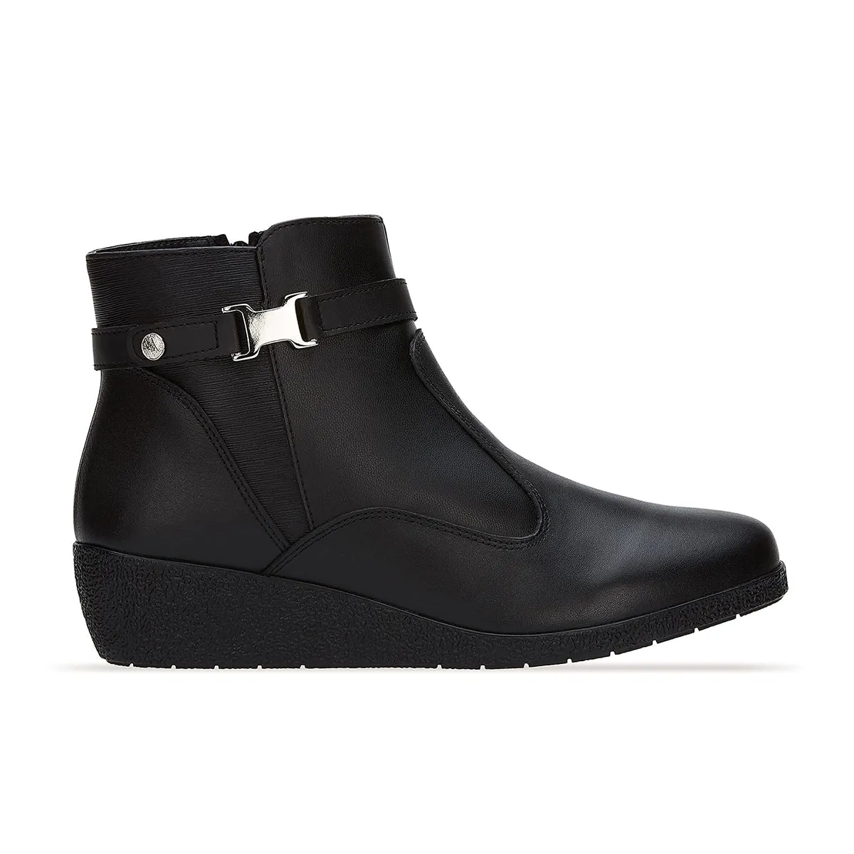 Andrea Wedge Leather Booties 36143