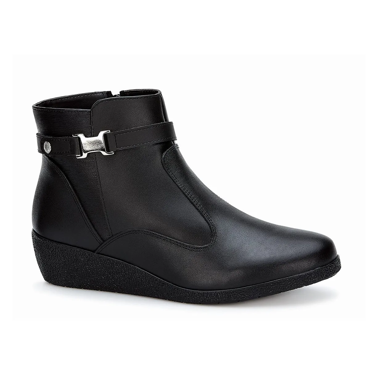 Andrea Wedge Leather Booties 36143