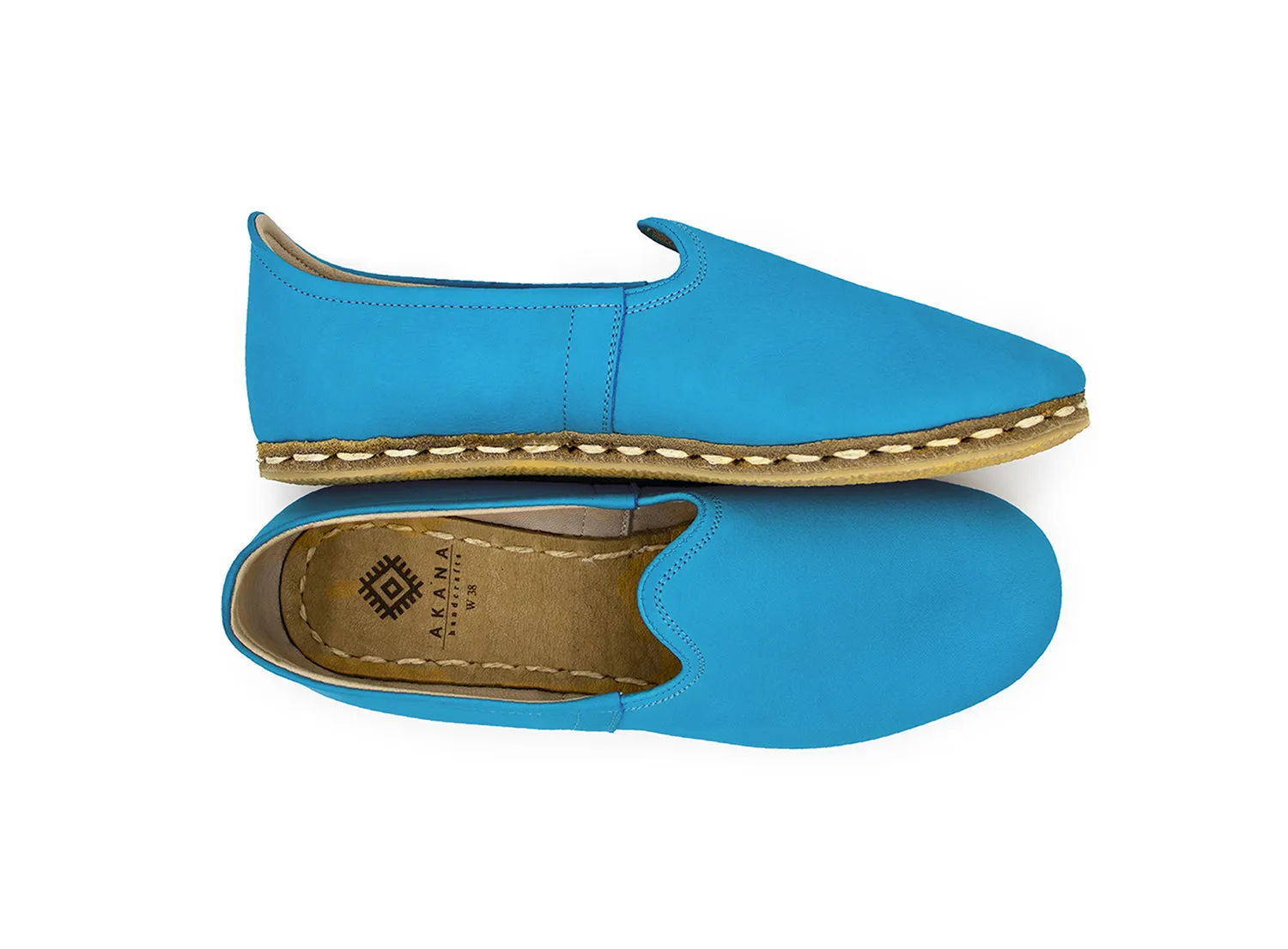 Aqua Leather Loafers