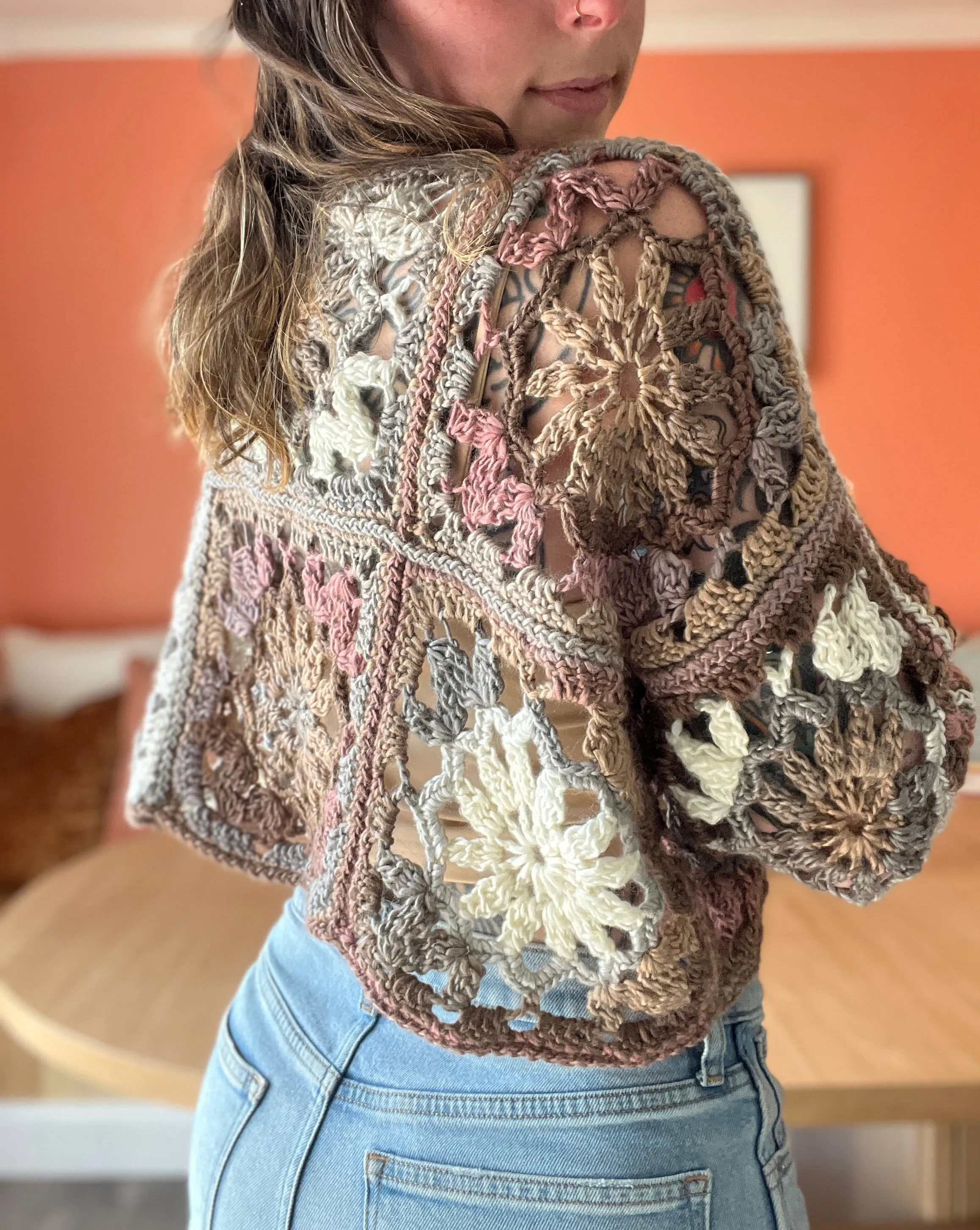 Blossom Breeze Cropped Sweater Crochet Pattern