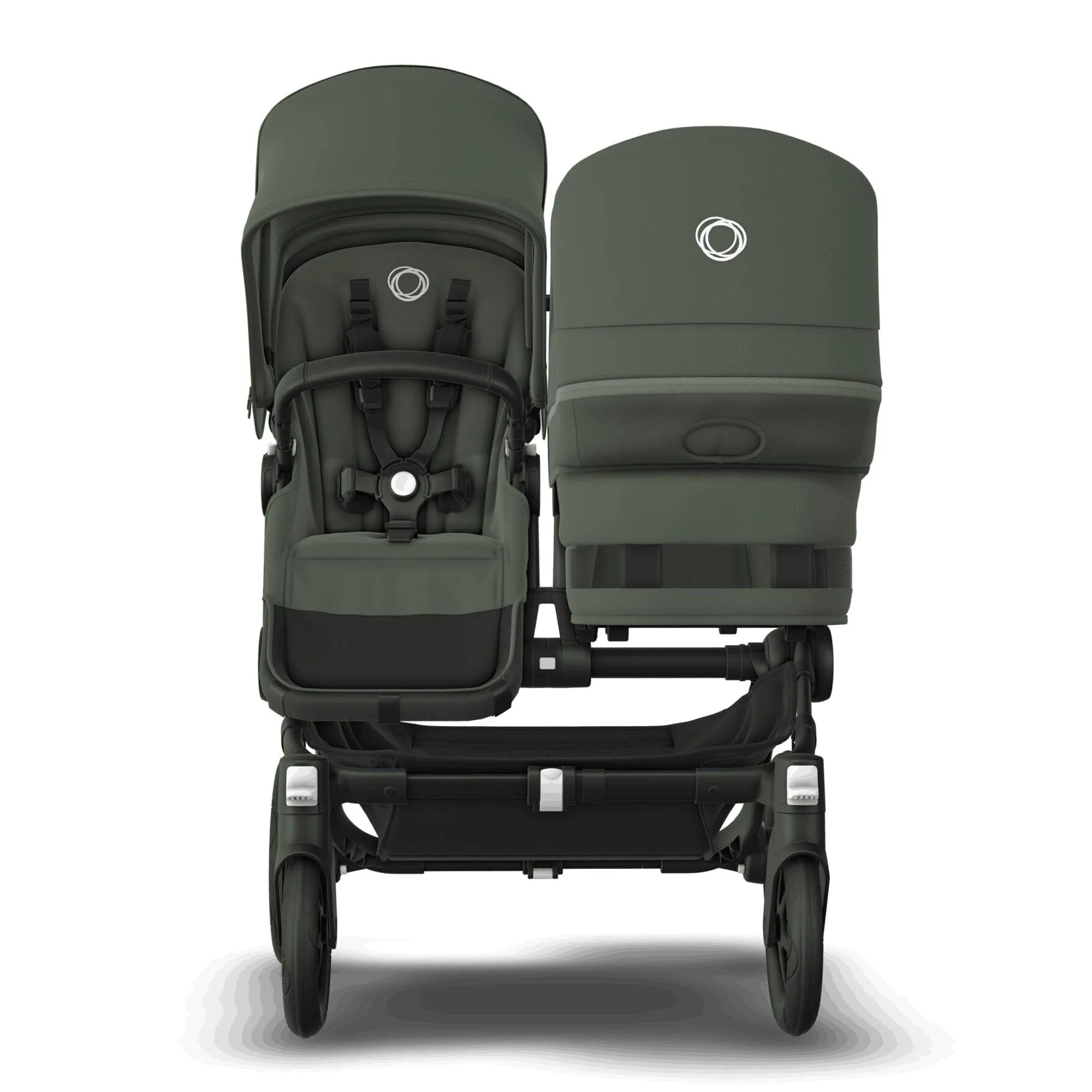 Bugaboo Donkey 5 Duo Complete Turtle Travel System in Forest Green