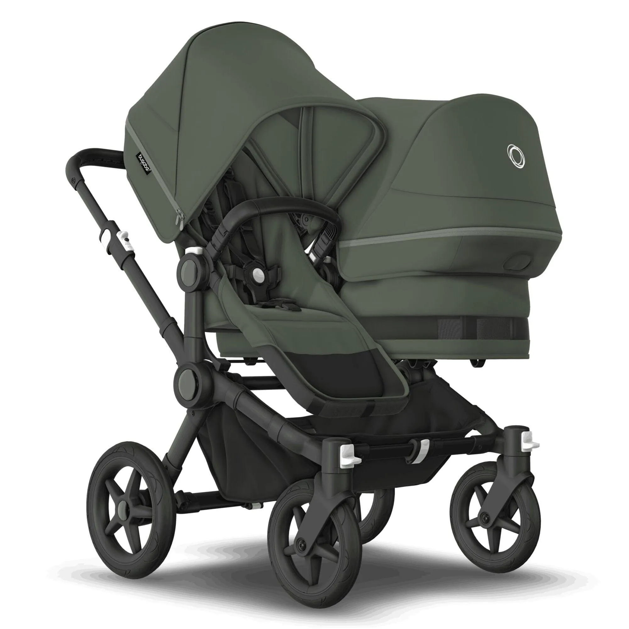 Bugaboo Donkey 5 Duo Complete Turtle Travel System in Forest Green