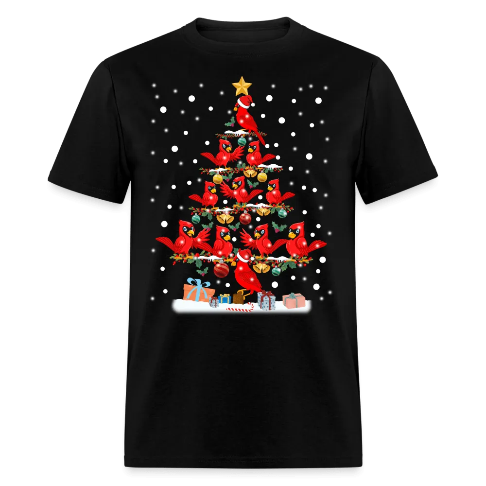 Christmas - Cardinal Christmas Tree - Family Shirts Men, Woman Christmas T Shirts