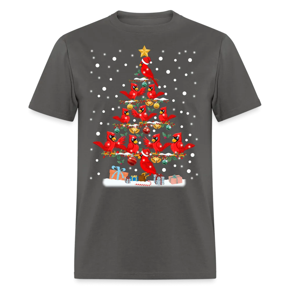 Christmas - Cardinal Christmas Tree - Family Shirts Men, Woman Christmas T Shirts