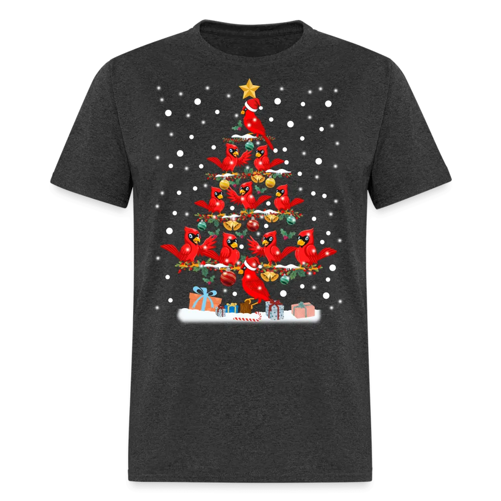 Christmas - Cardinal Christmas Tree - Family Shirts Men, Woman Christmas T Shirts