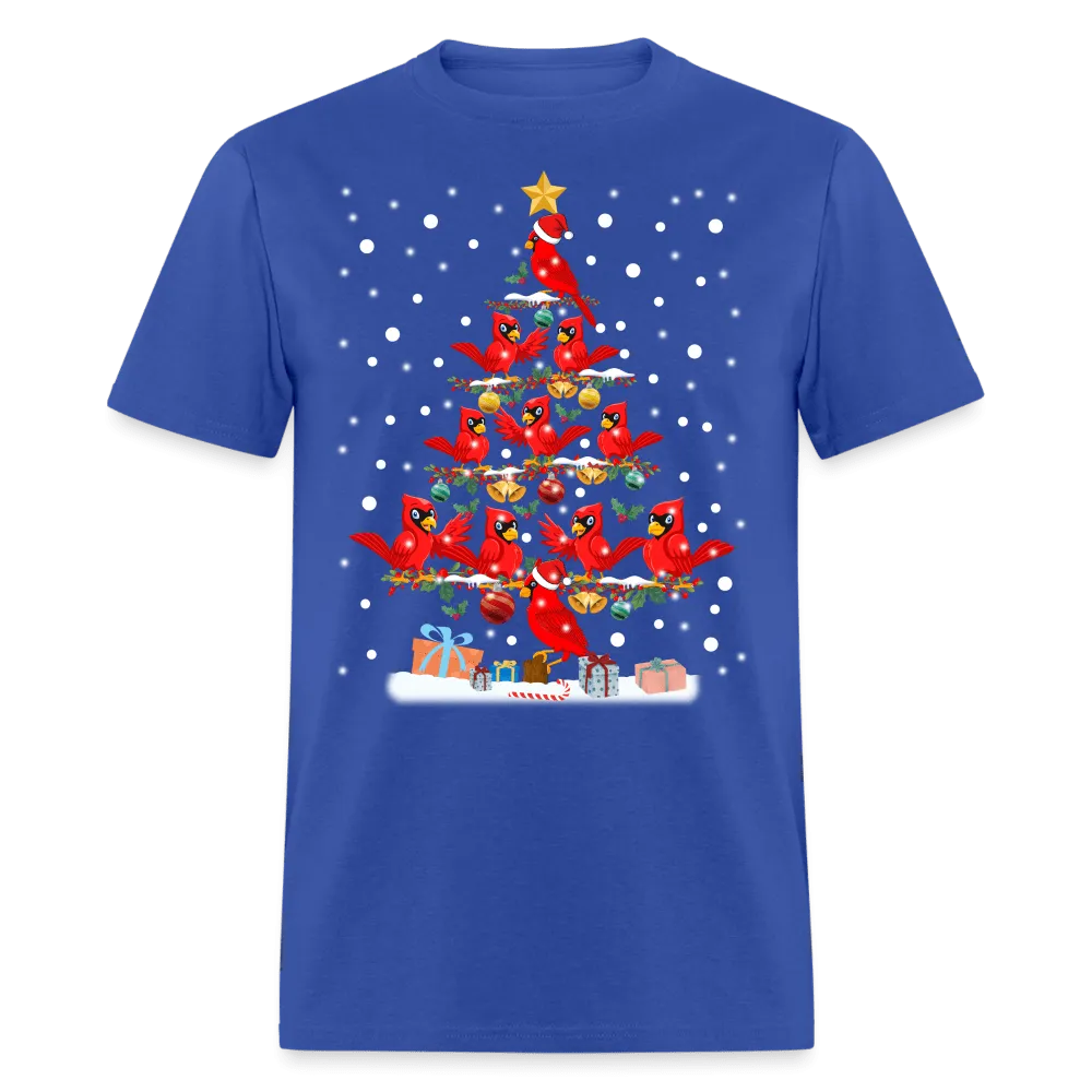 Christmas - Cardinal Christmas Tree - Family Shirts Men, Woman Christmas T Shirts