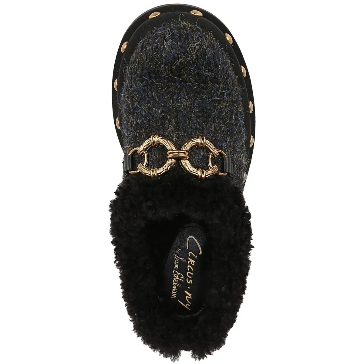 Circus by Sam Edelman Womens Annie Cozy Faux Fur Knit Mules