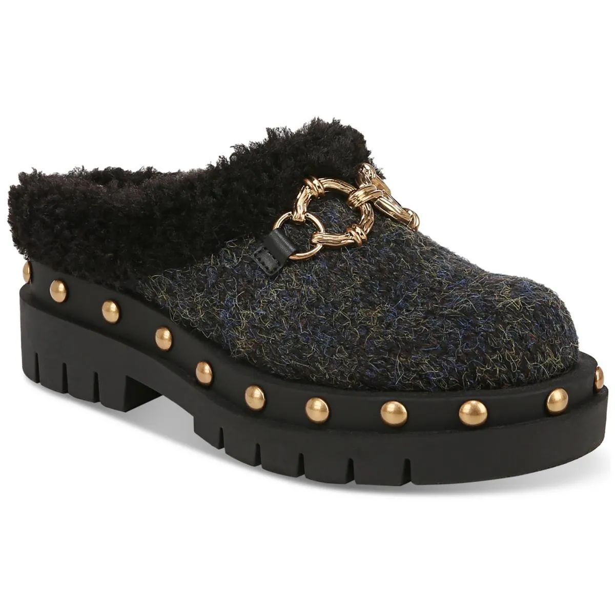 Circus by Sam Edelman Womens Annie Cozy Faux Fur Knit Mules
