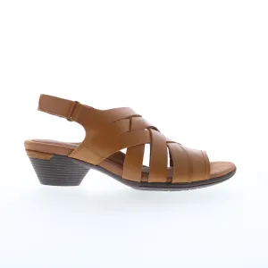 Cobb Hill Laurel Woven Sandal CJ0928 Womens Brown Slingback Sandals Shoes