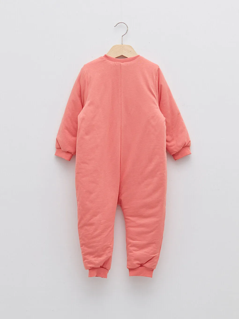 Crew Neck Long Sleeve Printed Baby Girl Zipper Sleeping Bag