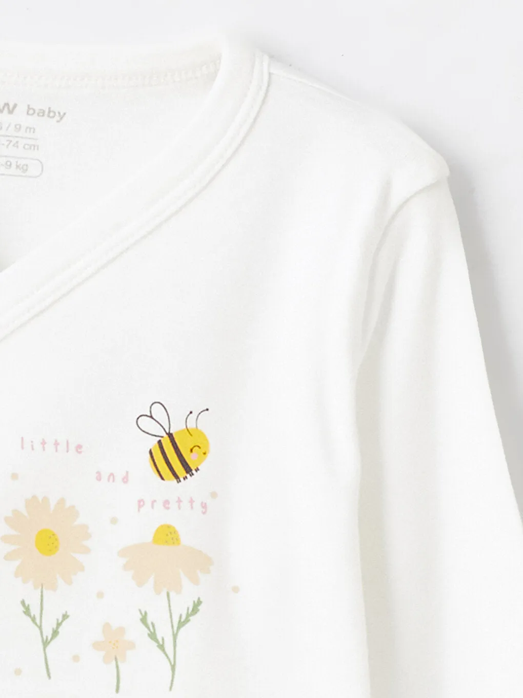 Crew Neck Printed Baby Girl Hospital Discharge Set 4-Piece