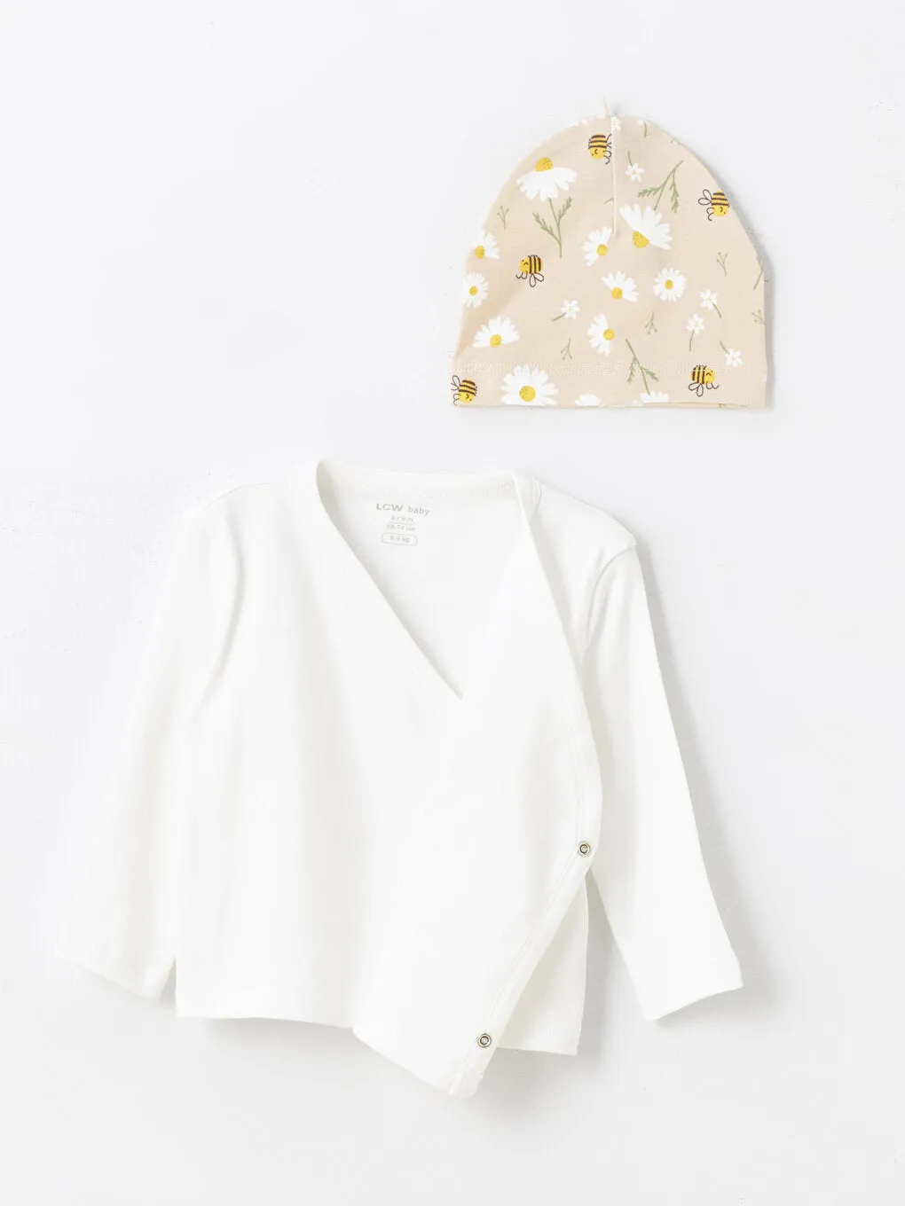 Crew Neck Printed Baby Girl Hospital Discharge Set 4-Piece