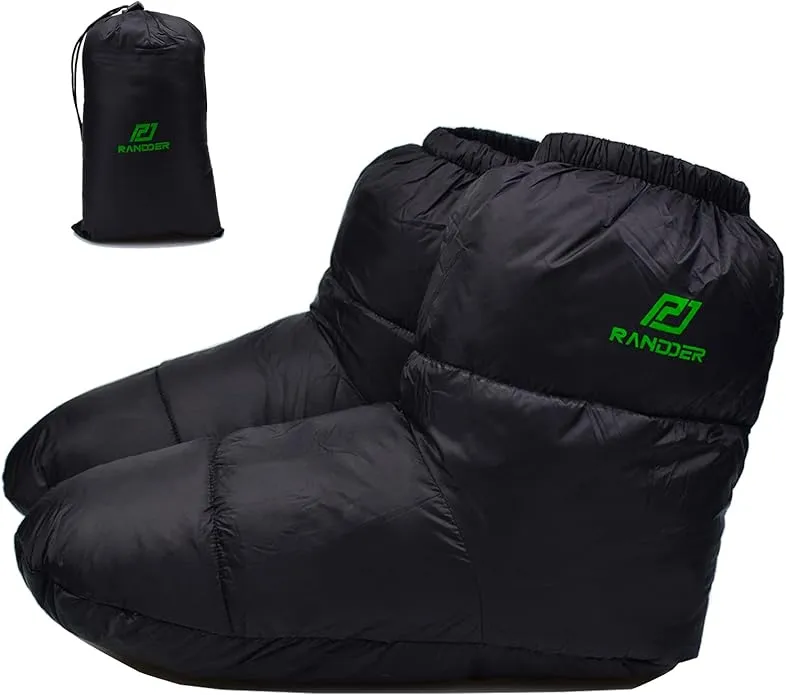 Down Booties Warm Socks for Men & Women - Ultralight Sleeping Sock for Camp, Backpacking - Soft & Cozy Camping Sleeping Bag Tent Down Slippers Foot Warmer