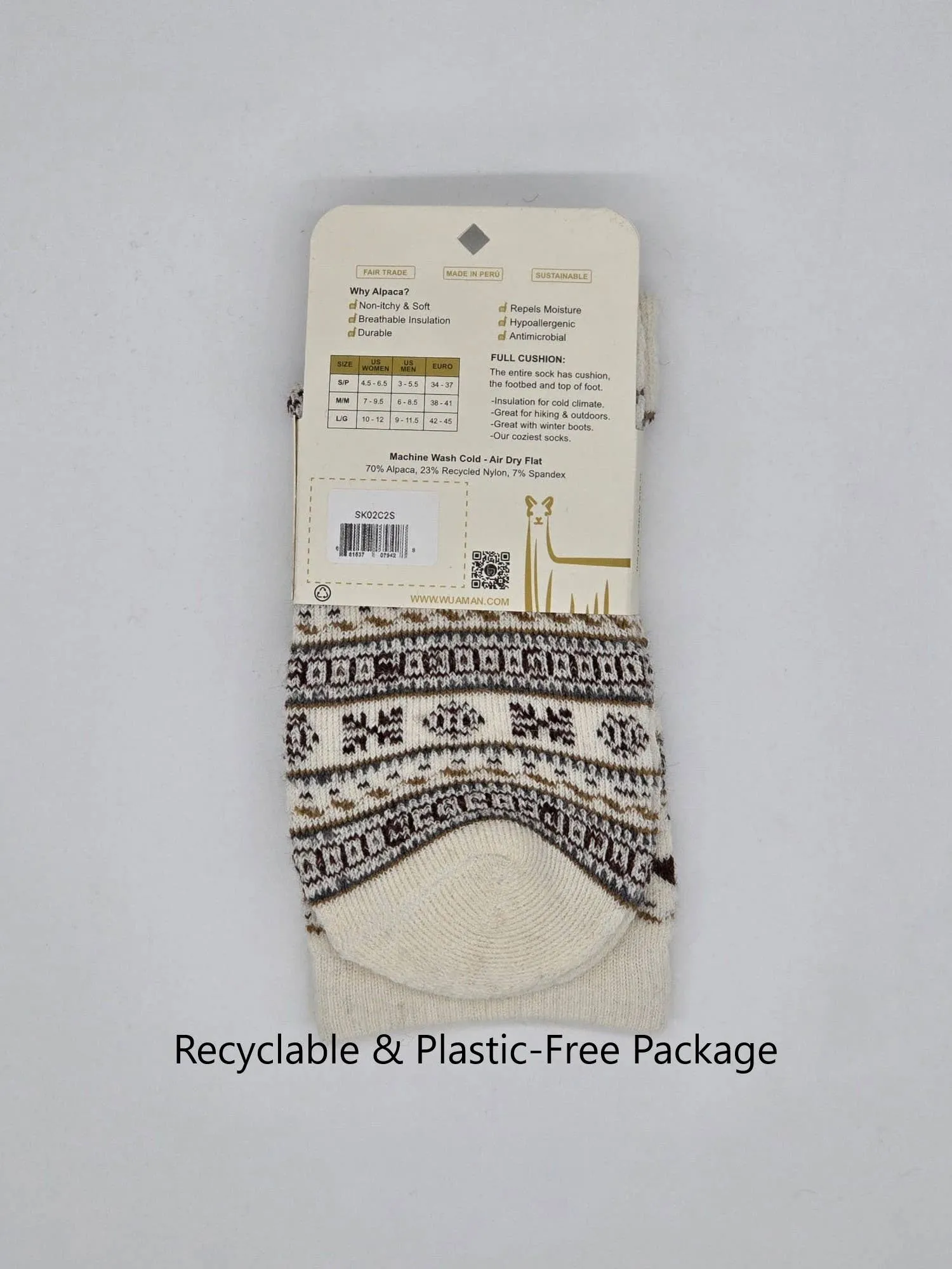 Fair Isle Alpaca Socks | Full Cushion Socks | Crew Socks