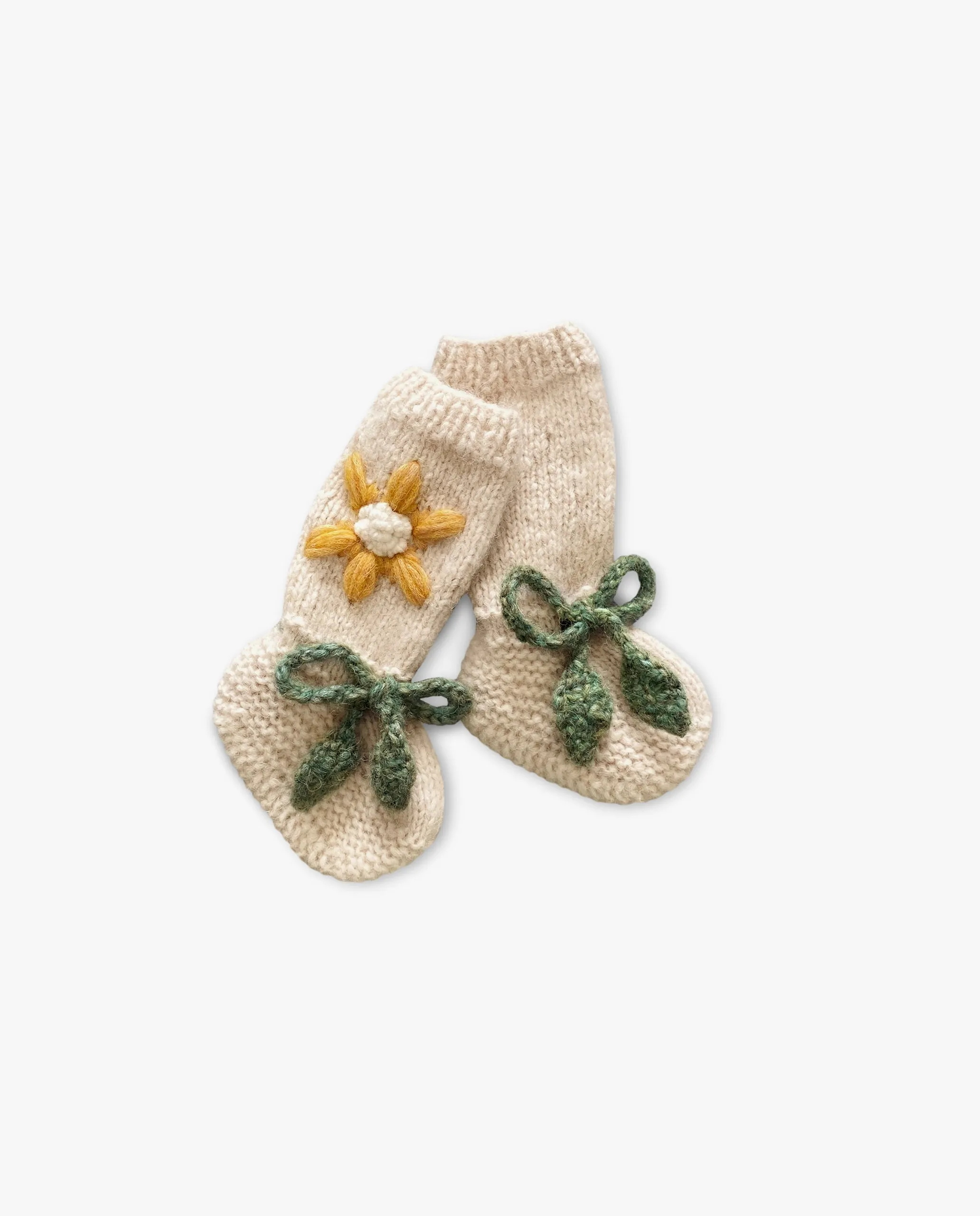 Flower Rain Booties | Wheat