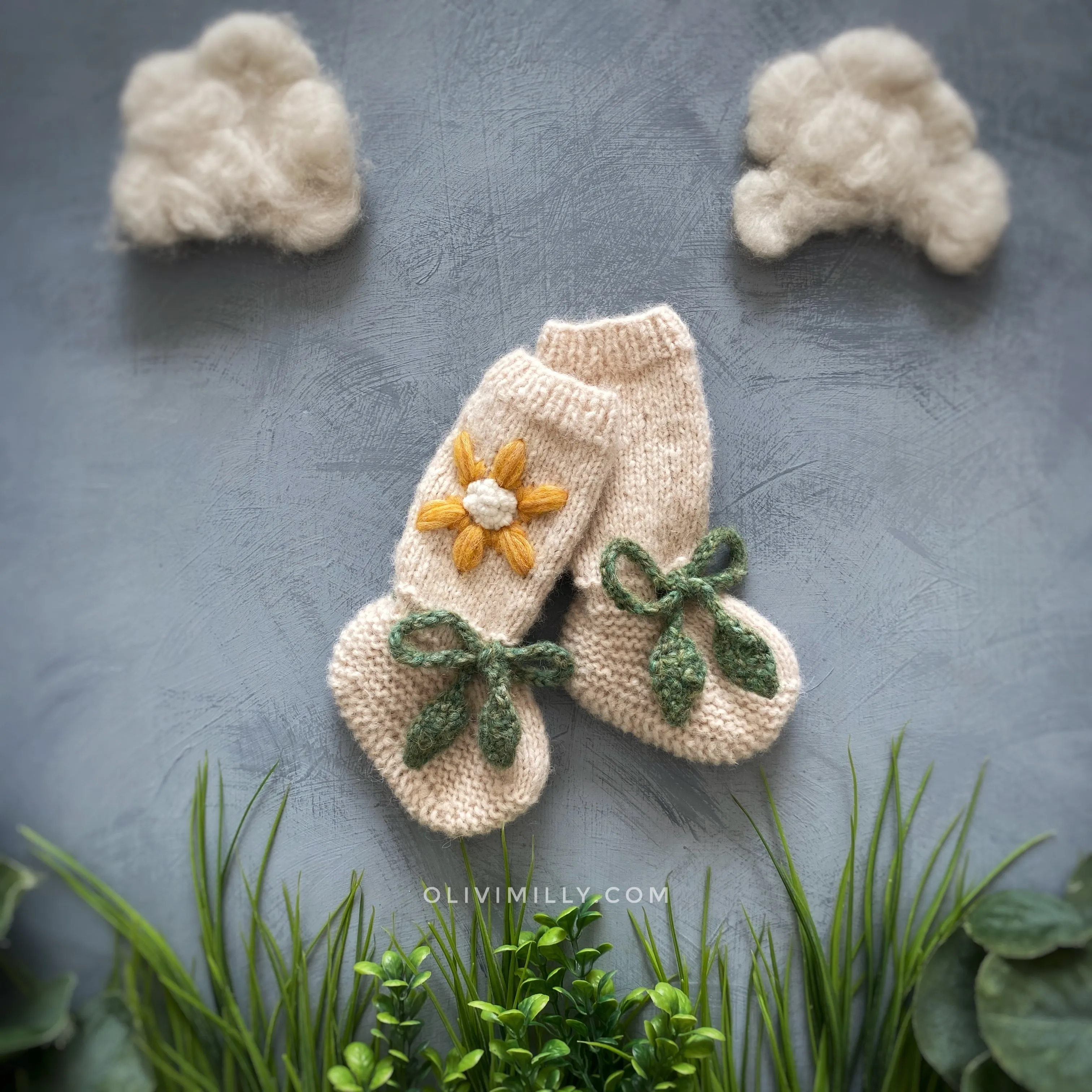 Flower Rain Booties | Wheat