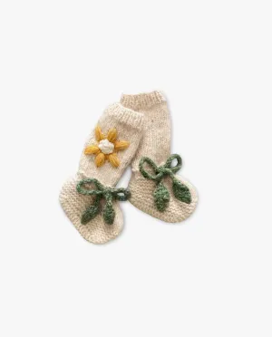 Flower Rain Booties | Wheat