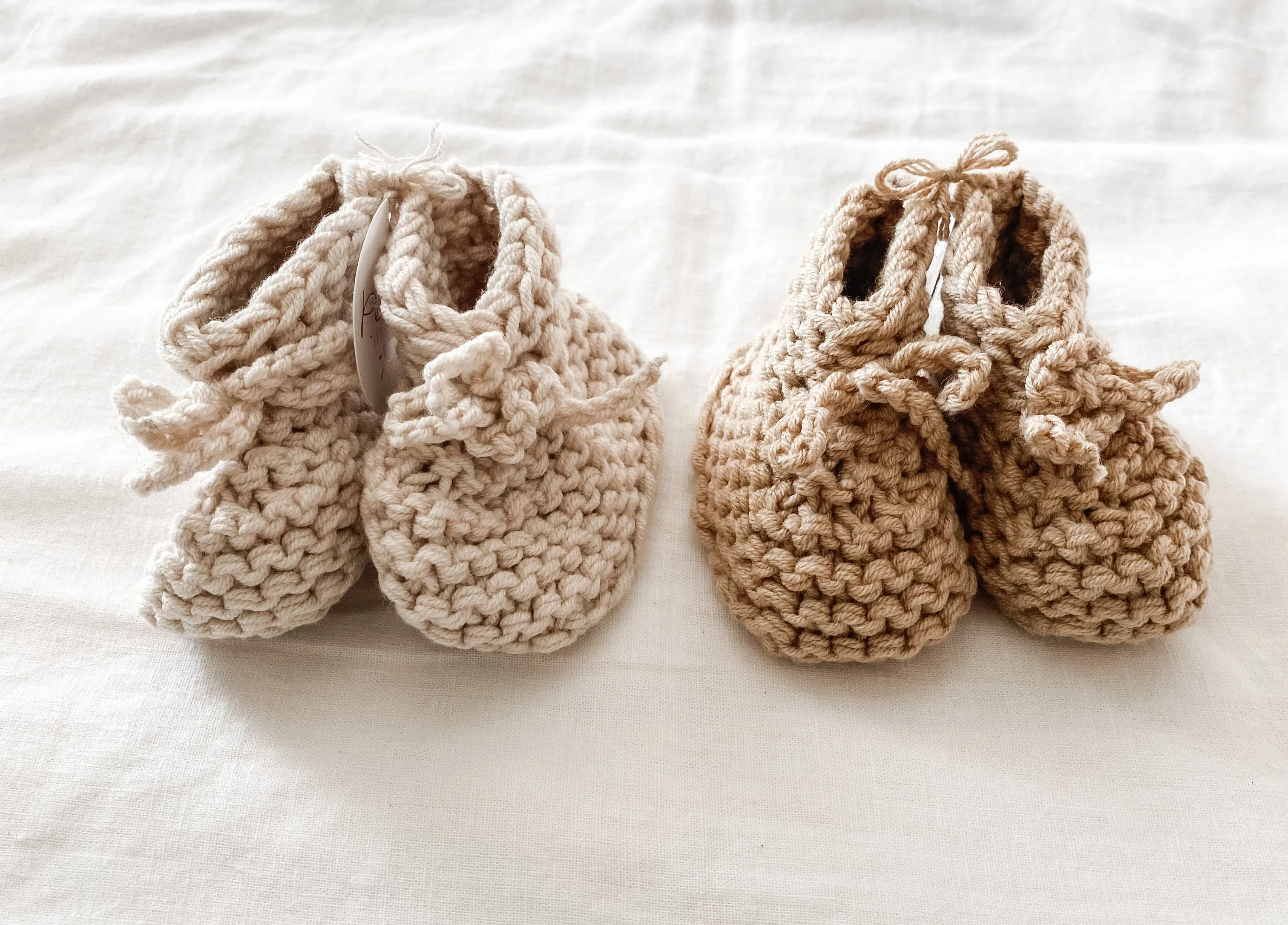Hand-Knitted Baby Booties