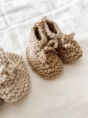 Hand-Knitted Baby Booties