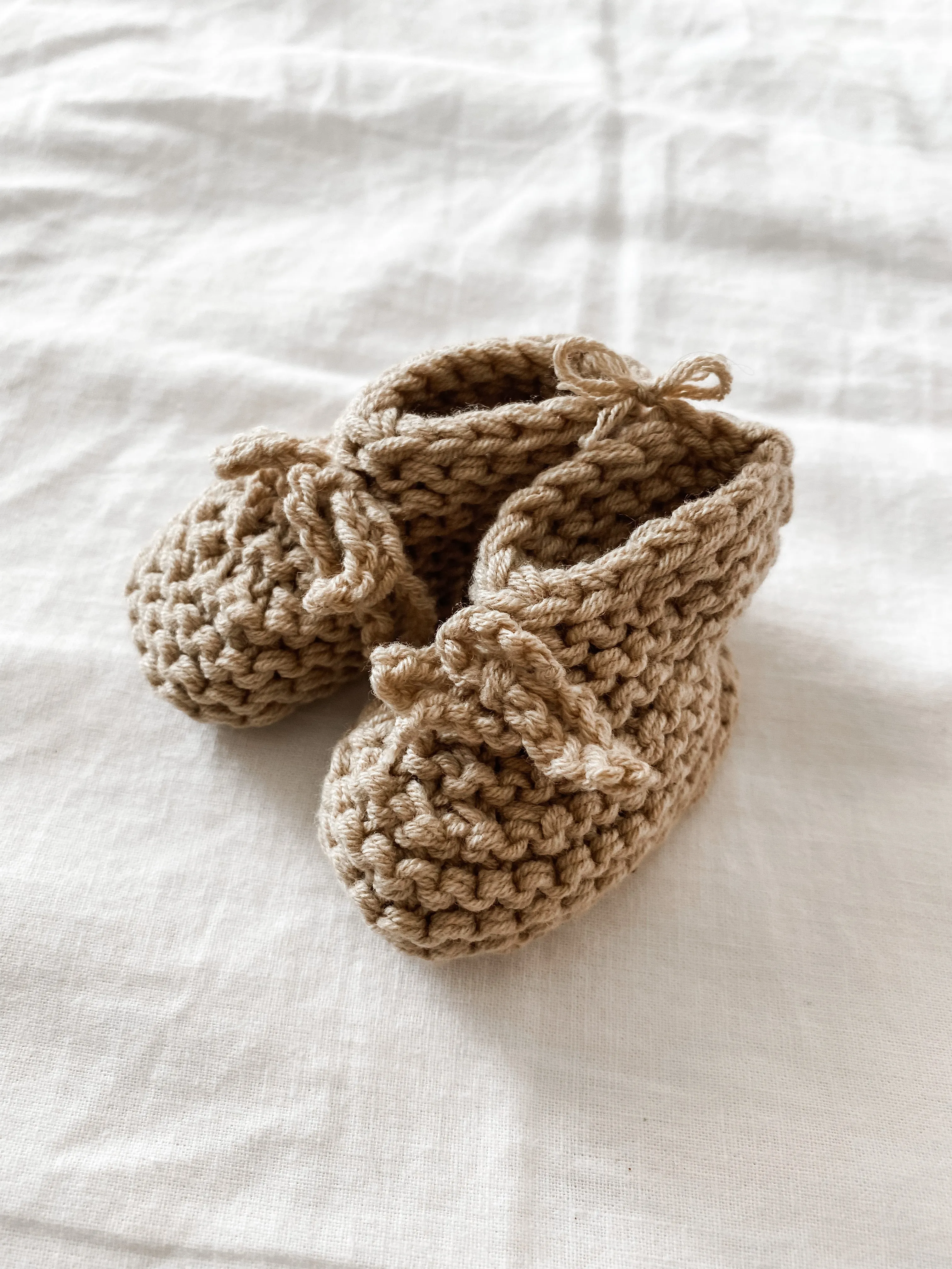 Hand-Knitted Baby Booties