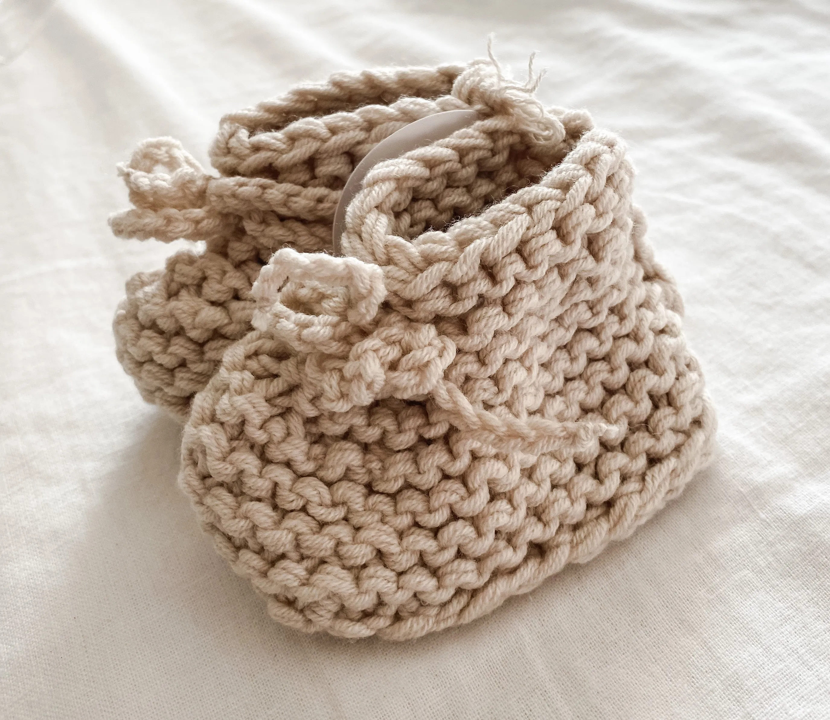 Hand-Knitted Baby Booties