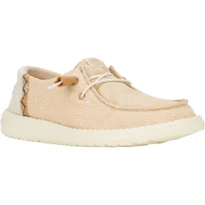 HEYDUDE Wendy Crafted Boho Cotton Women's Tan Loafers