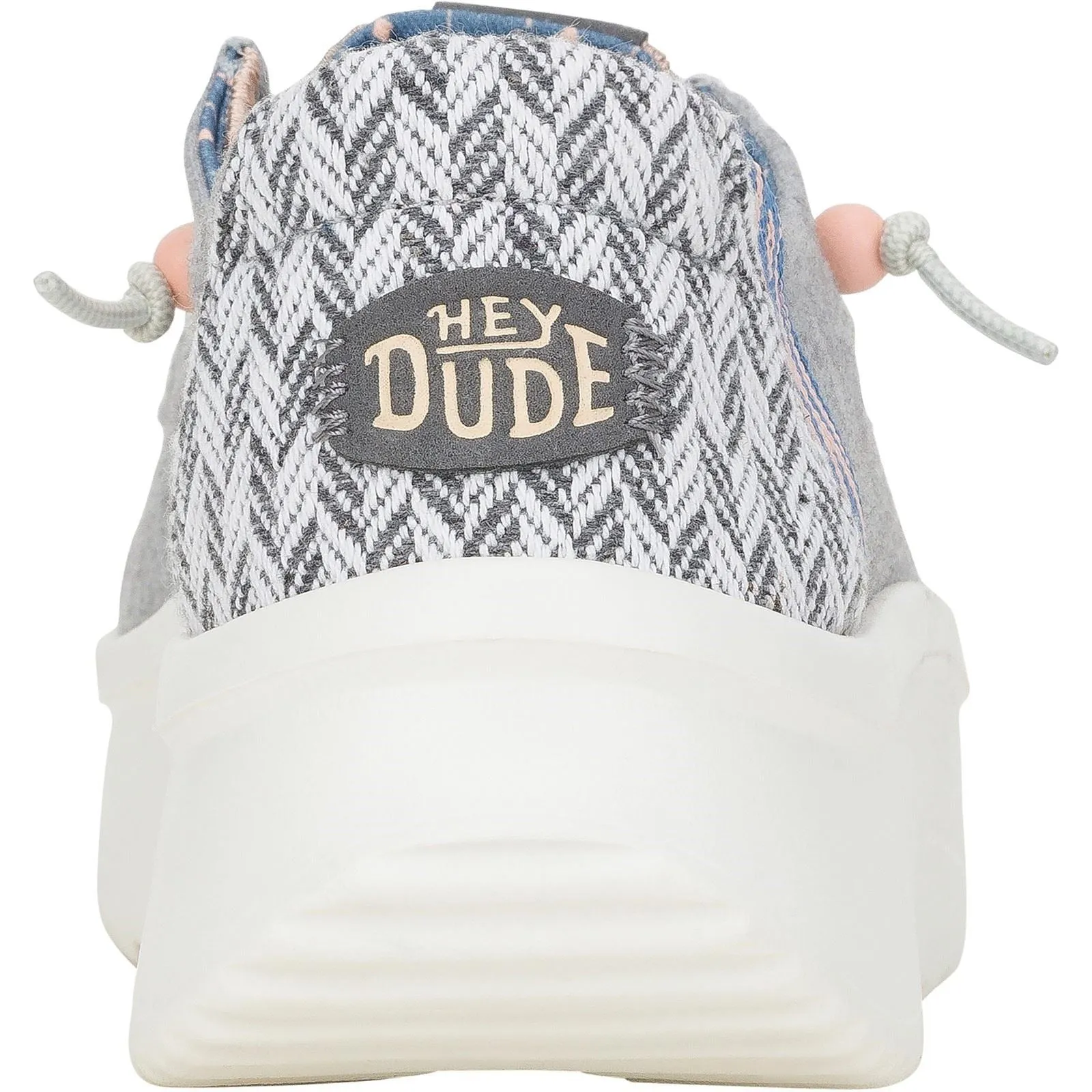 HEYDUDE Wendy Peak Chambray Woven Polyester Women's Grey Loafers