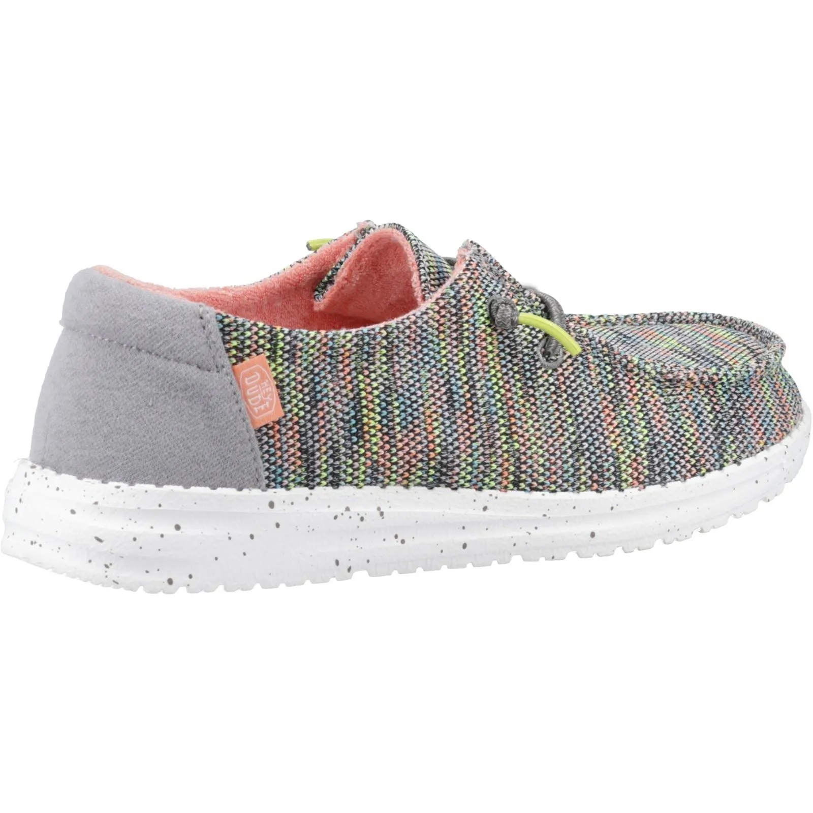 HEYDUDE Wendy Sox Polyester/Cotton/Spandex Women's Peacock Pink Loafers