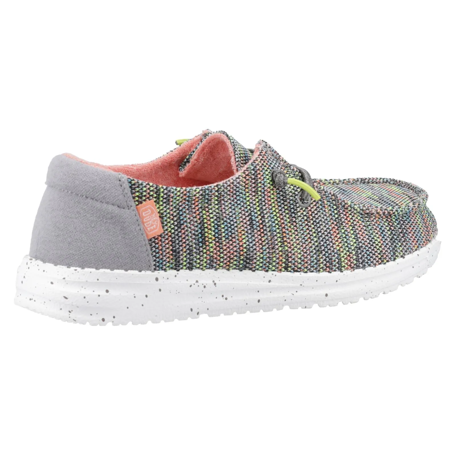 HEYDUDE Wendy Sox Polyester/Cotton/Spandex Women's Peacock Pink Loafers