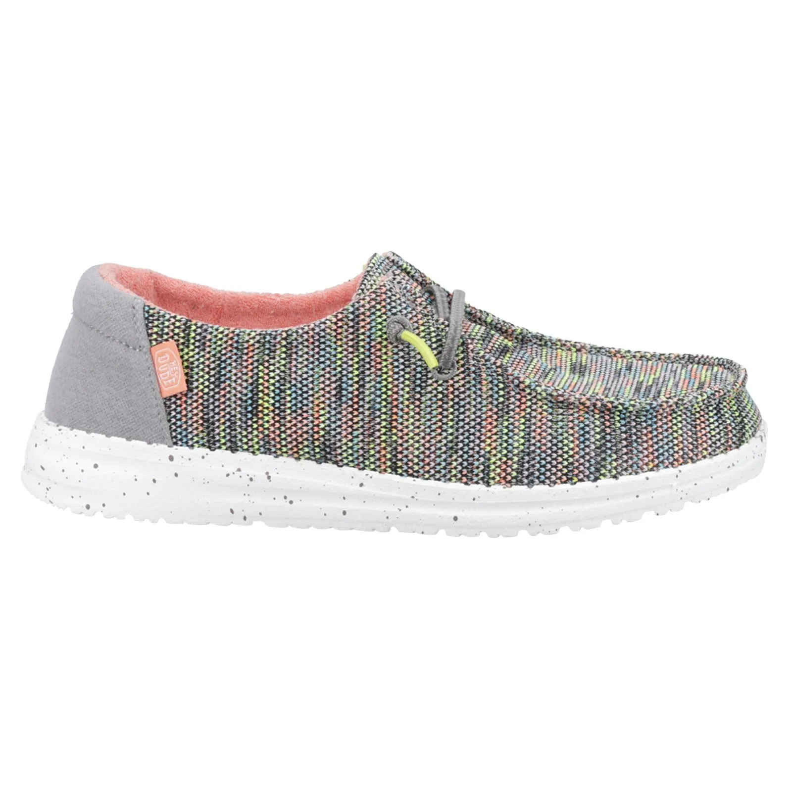 HEYDUDE Wendy Sox Polyester/Cotton/Spandex Women's Peacock Pink Loafers