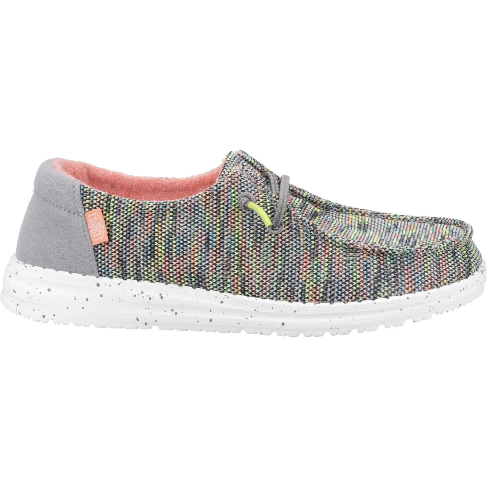 HEYDUDE Wendy Sox Polyester/Cotton/Spandex Women's Peacock Pink Loafers