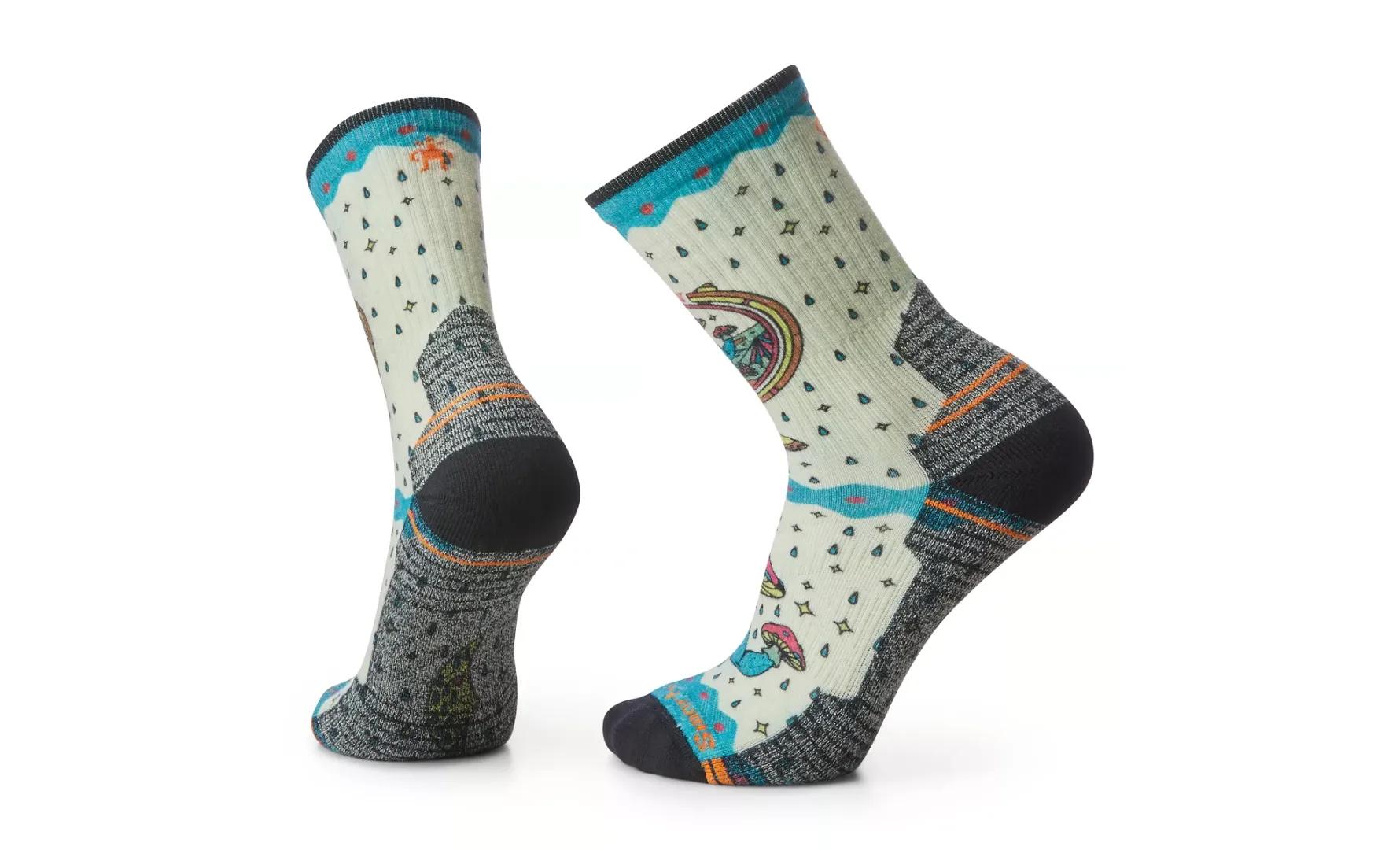 Hike Light Cushion Explore The Unknown Print Crew Socks (Women's) - SW002111