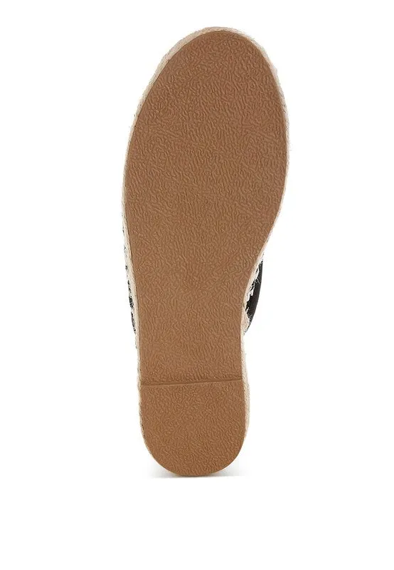 Himari Raffia Mules – Slip-On, Horsebit Embellished, Cushioned Flats