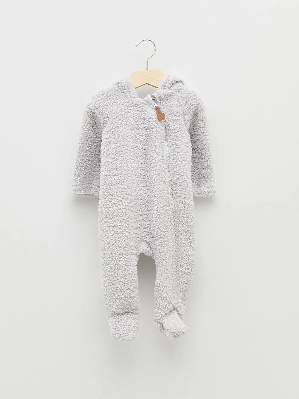Hooded Long Sleeve Baby Boy Plush Jumpsuit