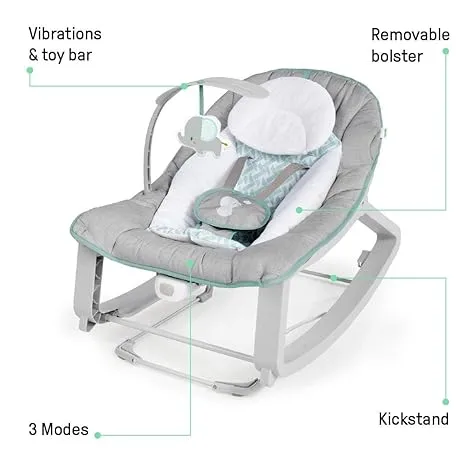 Ingenuity Keep Cozy 3 in 1 Grow With Me Bounce & Rock Seat Weaver