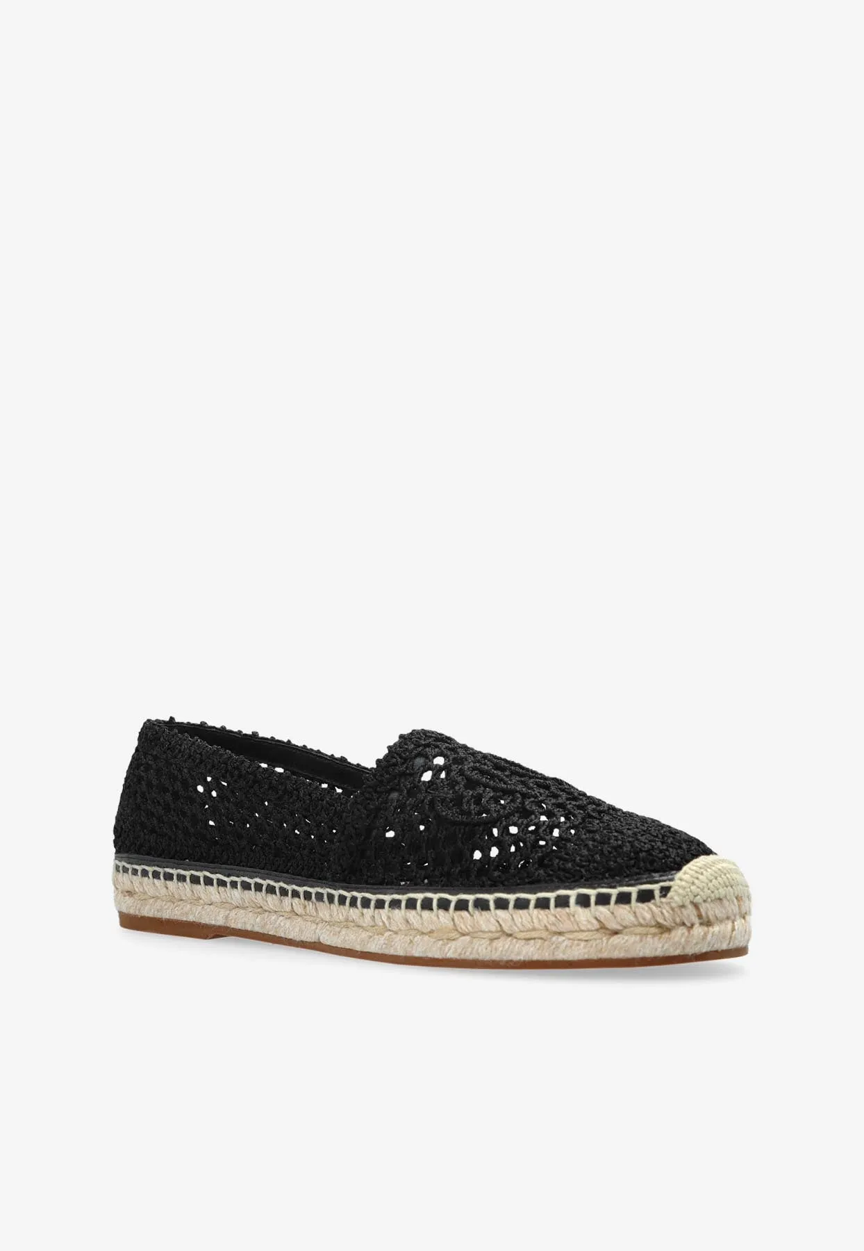 Isla Logo Embroidered Crochet Espadrilles