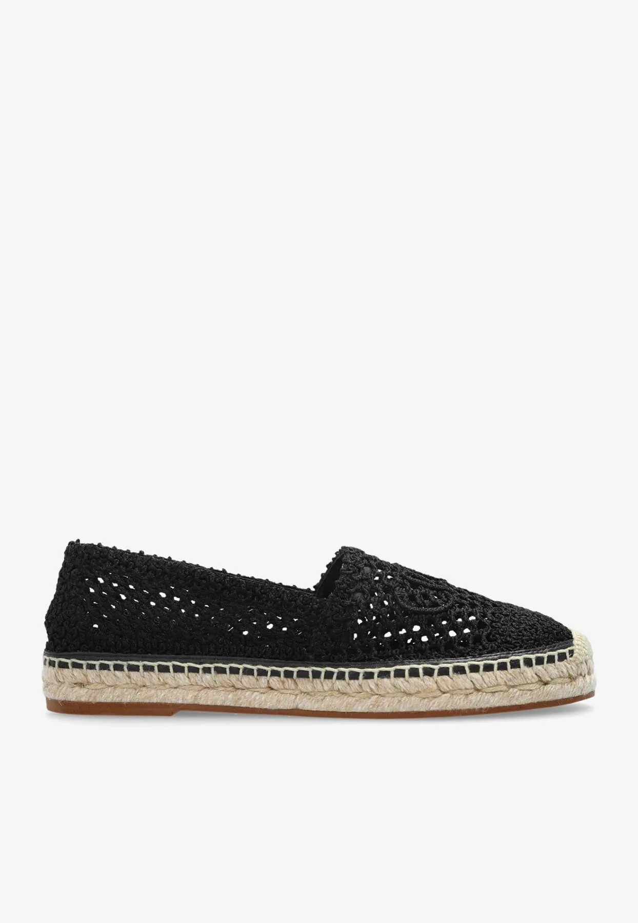 Isla Logo Embroidered Crochet Espadrilles