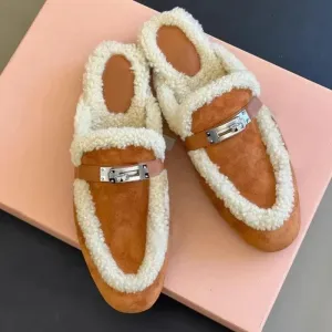 Katriona Faux Lambs Wool Fur Mule Slipper