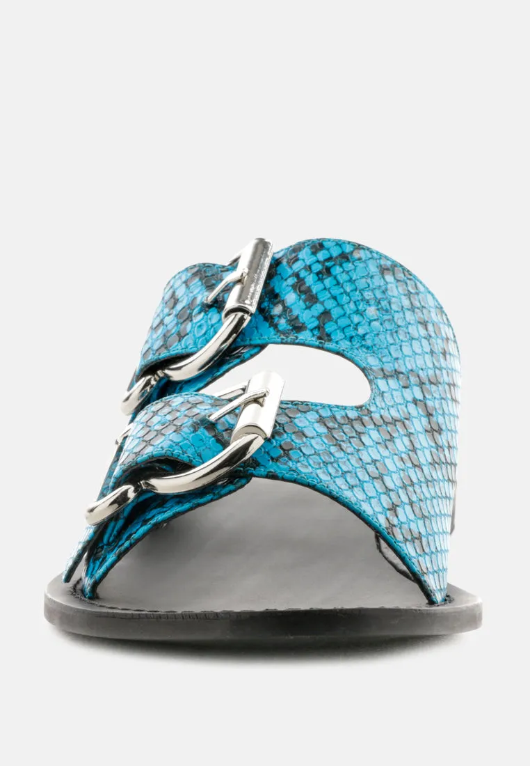 Kelly Flat Sandal With Buckle Straps By Ruw