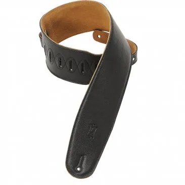 Levy's M4GF-BLK 3.5" Garment Leather Bass Strap