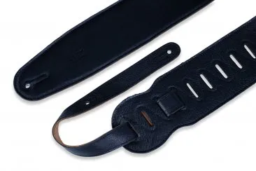 Levy's M4GF-BLK 3.5" Garment Leather Bass Strap