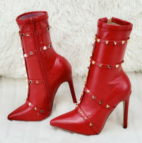 Mark Red Booties