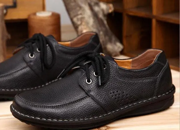 Men Casual Shoes men's leather shoes flats soft comfortable Fashion British Style Shoes 8A106