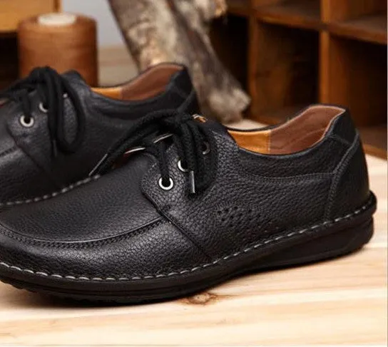 Men Casual Shoes men's leather shoes flats soft comfortable Fashion British Style Shoes 8A106