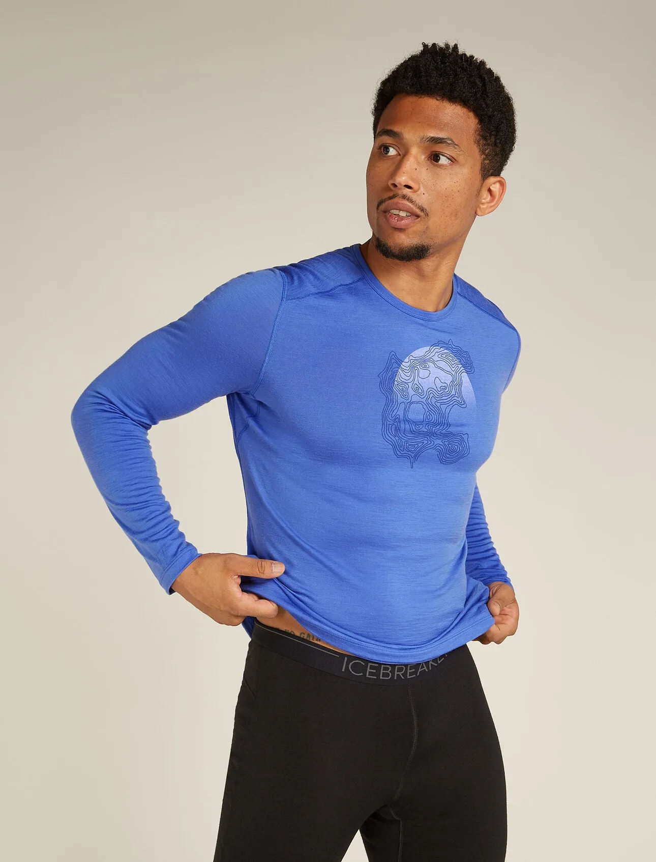 Merino 200 Oasis Long Sleeve Crewe Thermal Top Ruapehu Round (Men's) - IB0A572O - Past Season