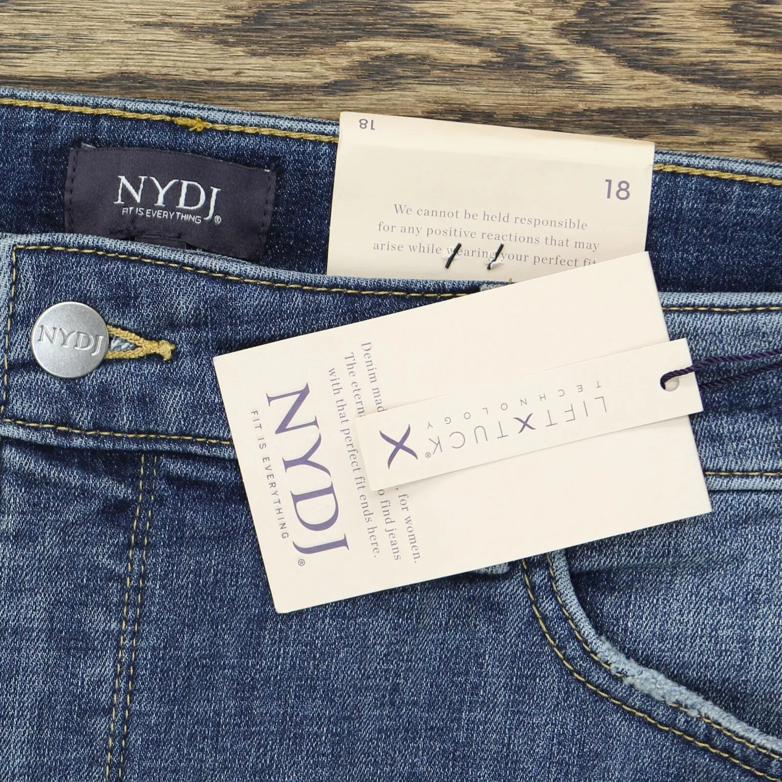 NYDJ Women's Ella Lift Tuck Technology Side-Slit Jean Shorts