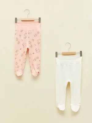 Organic Cotton Trousers with Elastic Waist, 2-Piece