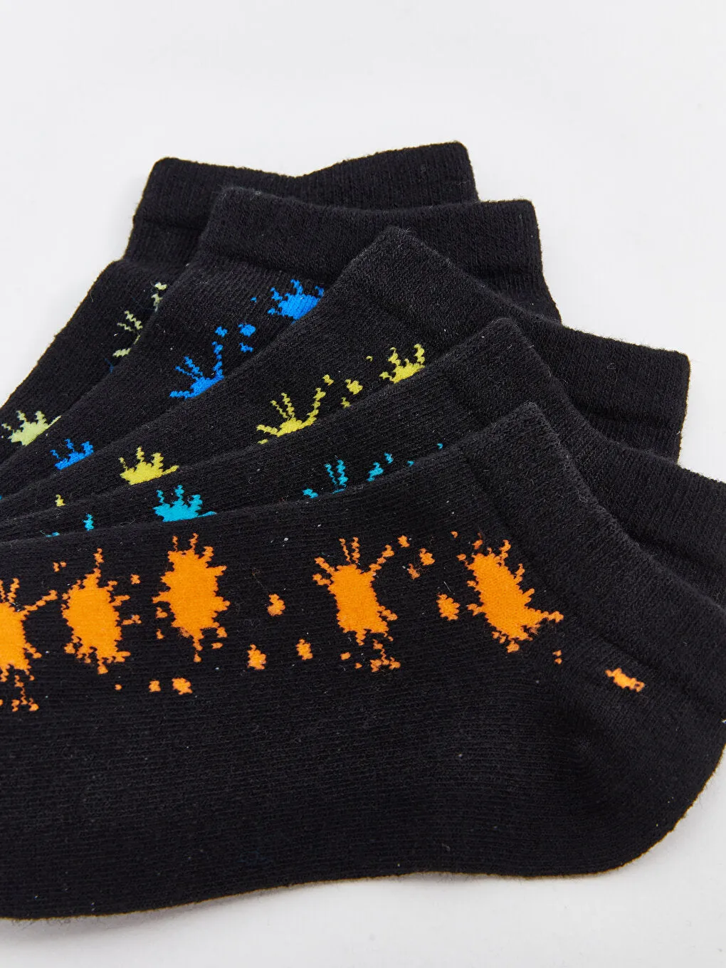 Patterned Boy's Booties Socks 5-pack