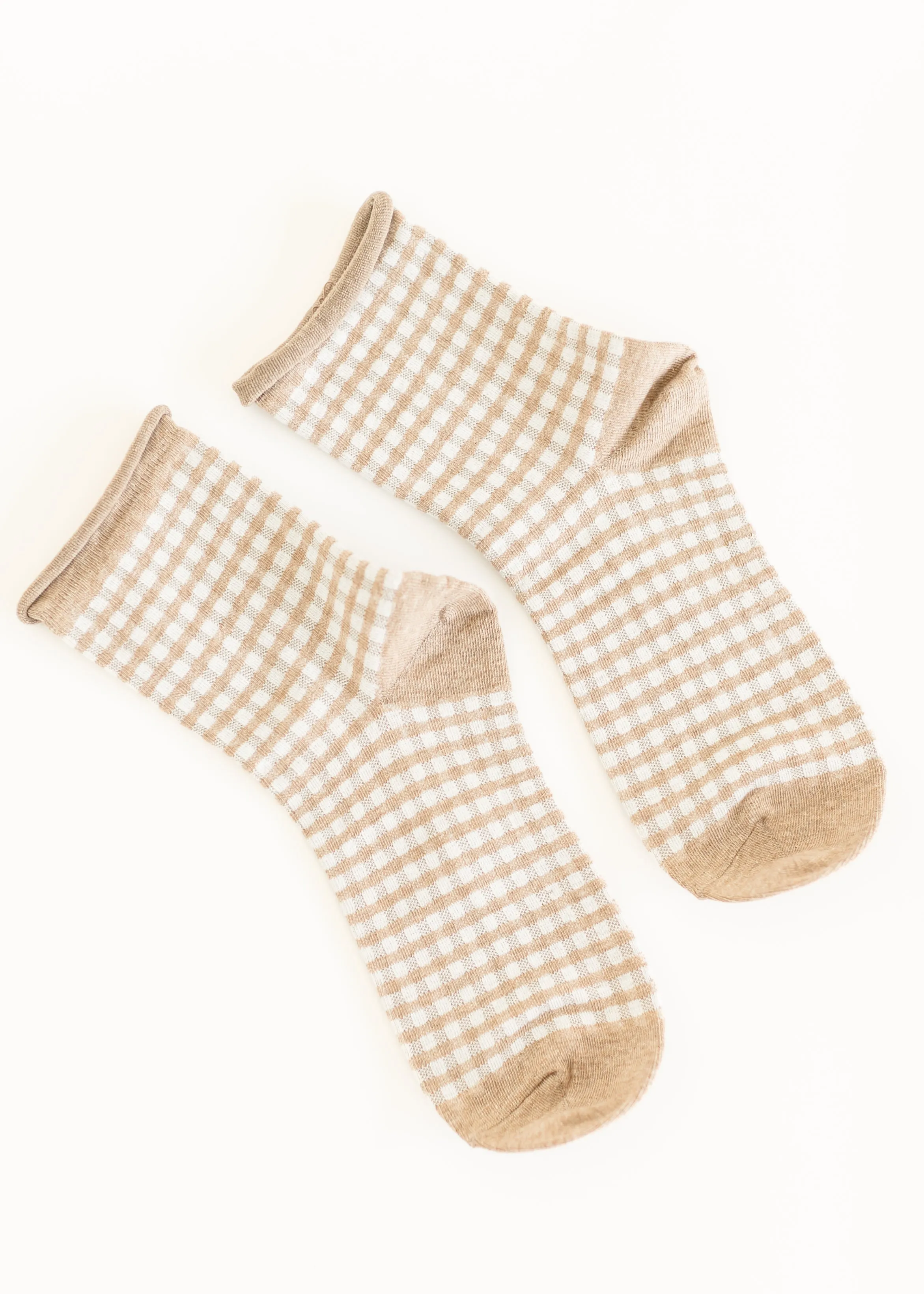 Picnic Gingham Mid Crew Socks
